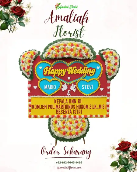 Papan Bunga Pernikahan Samudra